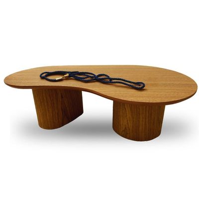 Mesa De Centro Orgânica Bean 90x60cm Freijo