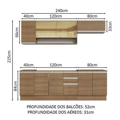 Cozinha Completa 240003 Com Armário E Balcão RusticRustic