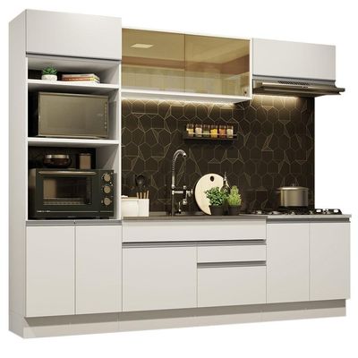 Cozinha Completa 270010 Com Armário E Balcão Branco Branco
