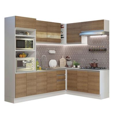 Cozinha Completa 419001 Com Armário E Balcão Branco/Rustic