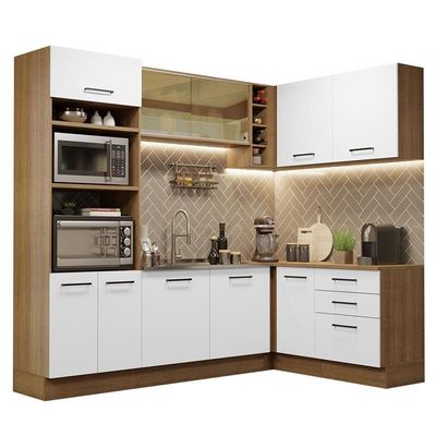 Cozinha Completa 399001 Com Armário E Balcão Rustic/Branco
