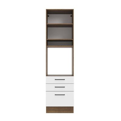 Torre Quente 60 Cm 1 Porta 3 Gavetas Rustic/branco