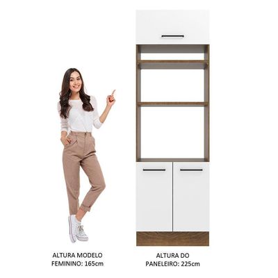 Torre Quente 70 Cm 3 Portas Rustic/branco Rustic/branco