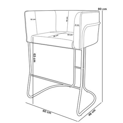 Banqueta Decorativa Fixa Baixa Base De Aço Preto Betina D02 Couríssimo Camel B-14 - Lyam Decor