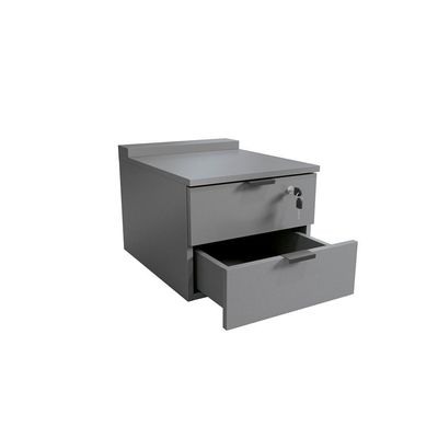Gaveteiro De Mesa Kappesberg 2 Gavetas Com Chave Office Platinum 36cm