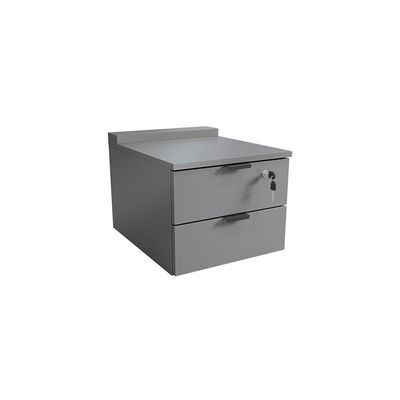 Gaveteiro De Mesa Kappesberg 2 Gavetas Com Chave Office Platinum 36cm