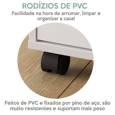 Gaveteiro Com Rodinhas New Branco