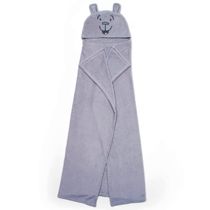 Manta com Capuz Buettner Microfibra Infantil Teddy 90cmx90cm Cinza Claro