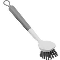 17435264639901 Escova de Limpeza Multiuso Ou Cerdas Macias e Cabo de Silicone com Raspador Flow Cinza
