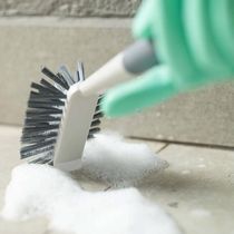 Escova de Limpeza Angular Flow Bege Escovão Limpar Piso Banheiro Chão Ou