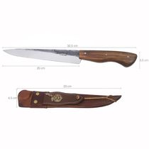 Faca Rustica Para Churrasco Aço Carbono 8” Cabo Guajuvira