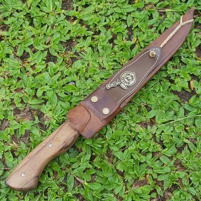 Faca Rustica Para Churrasco Aço Carbono 8” Cabo Guajuvira