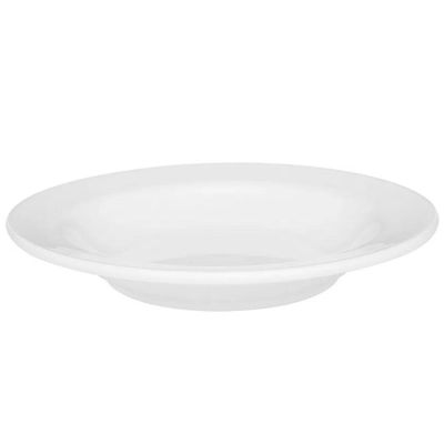 Jogo 24 Pratos Fundos de Porcelana 21,5cm Classe Única Iguaçu Germer Branco