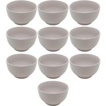 Jogo 10 Cumbucas de Cerâmica 680ml para Restaurantes Sopas Caldos Sobremesas Cronus Lyor
