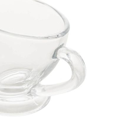 10 Molheiras de Cristal Lyor 180ml Alça Servir Azeite Molho Calda Cafeteria Confeitaria Mesa Posta