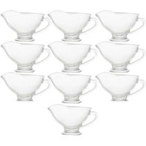10 Molheiras de Cristal Lyor 180ml Alça Servir Azeite Molho Calda Cafeteria Confeitaria Mesa Posta