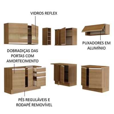 Cozinha Completa 349001 Com Armário E Balcão RusticRustic