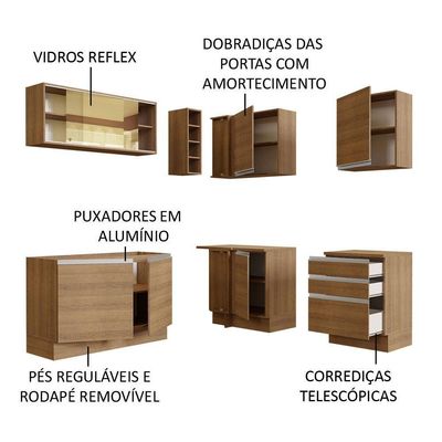Cozinha Completa 329002 Com Armário E Balcão RusticRustic