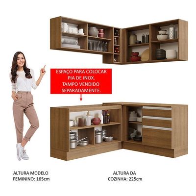 Cozinha Completa 329002 Com Armário E Balcão RusticRustic