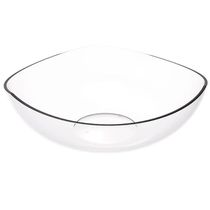 Kit 2 Saladeiras Tigela Plástica Salada Pipoca Doces Sobremesa Transparente Trio Crippa