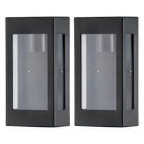 Kit 2 Arandelas Externas Prime Pretas Luminárias de Parede Bivolt Jardim Fachada Dital