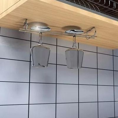 Suporte Organizador De Armário Porta Taças Cromado 35cm