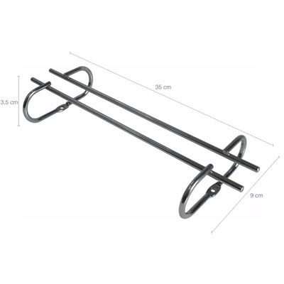 Suporte Organizador De Armário Porta Taças Cromado 35cm