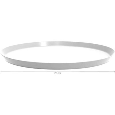 Kit 48 Bandejas para Servir 28cm Brancas Redondas Crippa Bar Restaurante Lanchonete