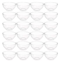 Kit 24 Tigelas Saladeiras Grande Redonda 3,1L Transparente Servir Salada Sobremesa Crippa