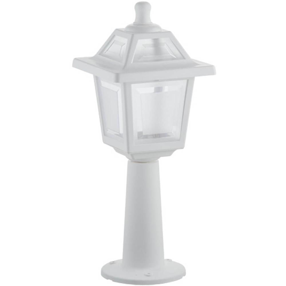 Luminária De Chão 18x45cm Poste Balizador Branco Colonial Jardim Muro Dital