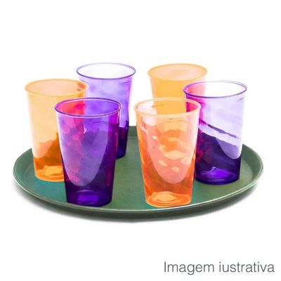 Kit 24 Bandejas Redondas 34cm Verde Menta Servir Bubble Restaurante Bar Crippa