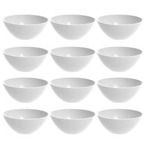 Kit 12 Tigelas Pequenas Brancas Crippa Travessa Restaurante Buffet Salada Sobremesa