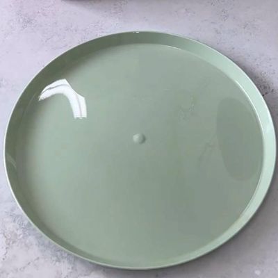 Kit 24 Bandejas Redondas 34cm Verde Menta Servir Bubble Restaurante Bar Crippa
