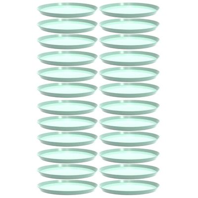 Kit 24 Bandejas Redondas 34cm Verde Menta Servir Bubble Restaurante Bar Crippa
