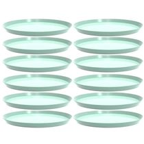 Kit 12 Bandejas Redondas 34cm Verde Menta Servir Buffet Crippa Bubble Restaurante