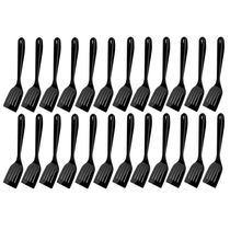 Kit 24 Espátulas Culinárias Retas Nylon Pretas Restaurante Lanchonete Kitch Crippa