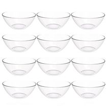 Kit 12 Tigelas Pequenas Transparentes Crippa Travessa Restaurante Buffet Salada Sobremesa
