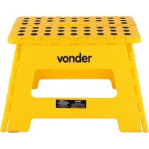 Banqueta plástica dobrável amarela altura 220 mm VONDER