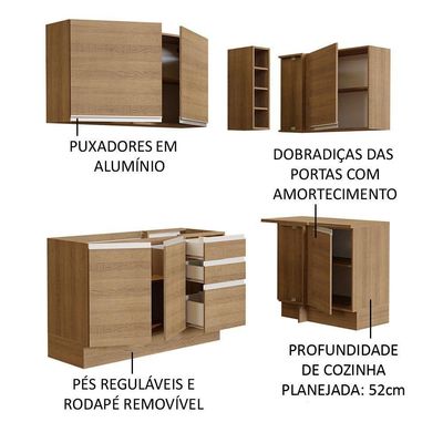 Cozinha Completa 269001 Com Armário E Balcão RusticRustic