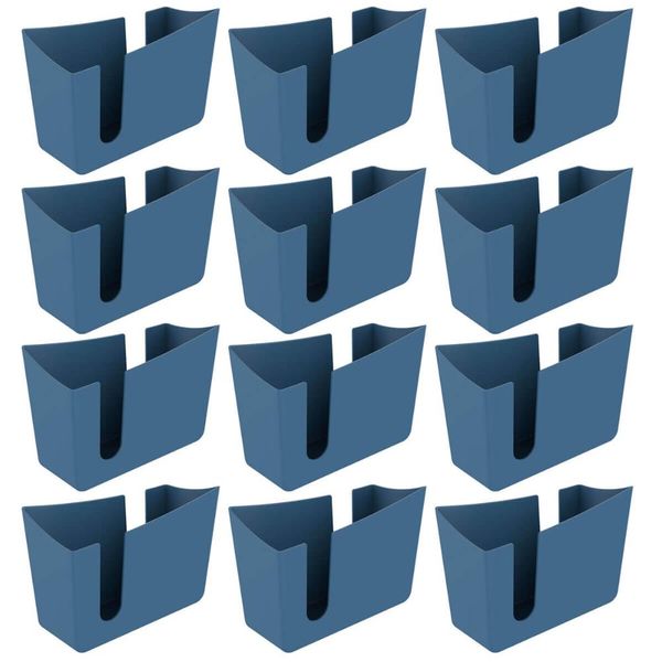 Kit 12 Porta Guardanapos de Mesa Organizador Trio Crippa Azul Restaurante Lanchonete