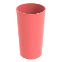 Conjunto 12 Copos Altos de Plástico 500ml Refeitório Escola Crippa Rosa Goiaba