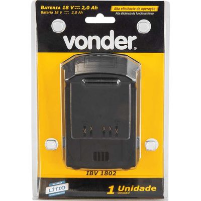 Bateria 180 V íons de lítio linha intercambiável 20 Ah IBV 1802 VONDER