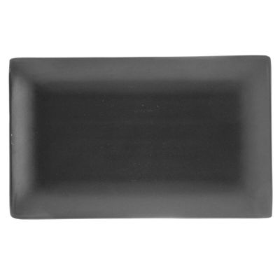 3 Travessas Melamina 17,5x11x2cm Prato Sushi Preto Lyor Tóquio Petiscos
