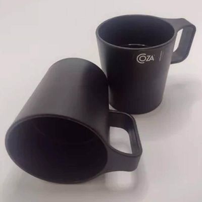 12 Canecas 250ml Preto Empilháveis Escolar Achocolatado Café