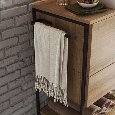 Gabinete Para Banheiro 80cm P1028 Mel Com cuba Ametista Branca
