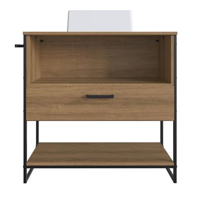 Gabinete Para Banheiro 80cm P1028 Mel Com cuba Ametista Branca