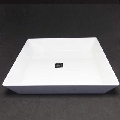 4 Travessas Retangular 3,5L Profissional Servir Buffet Melamina Branca Saladas Massas Haus Concept
