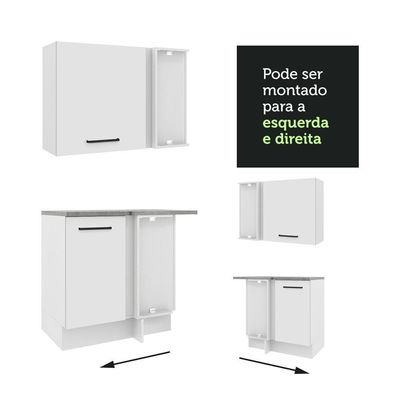 Cozinha Completa 479001 Com Armário E Balcão Branco Branco