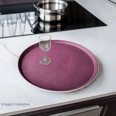 12 Bandejas Redondas 34cm Servir Bubble Bar Restaurante Crippa