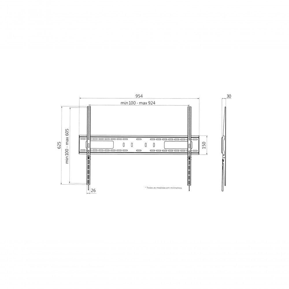 Suporte De Parede Fixo TV LG MJH66420806